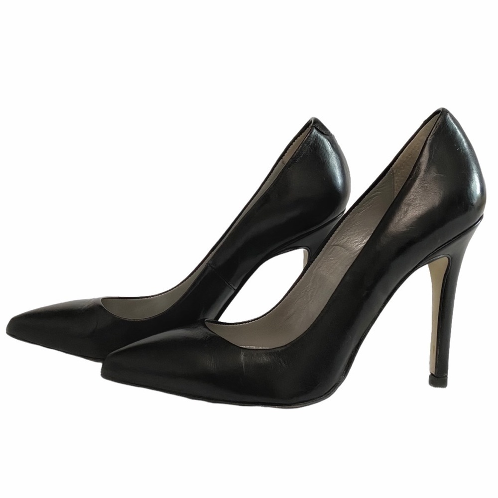 Gerard DAREL BLACK LEATHER POINTED HIGH HEELS PUMPS SHOES - EU36